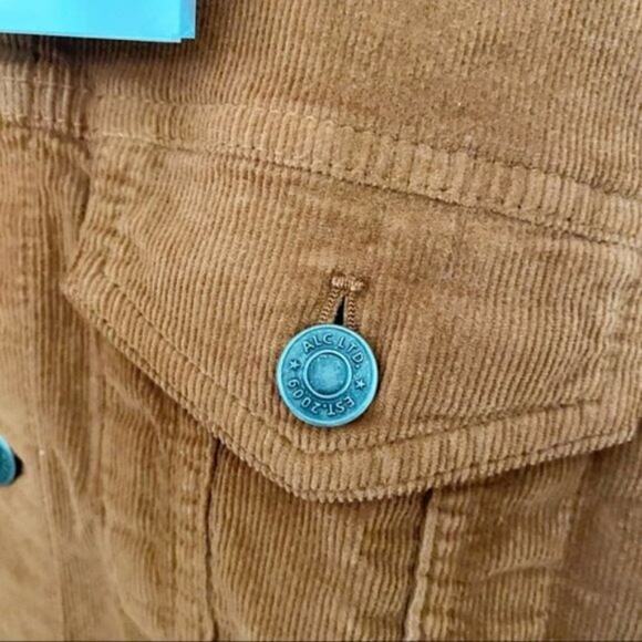 A.L.C. brown corduroy jacket button down sz 12 NWT - Picture 8 of 11